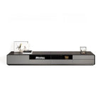 Modern Wooden TV Stand with Drawers and Open Shelving