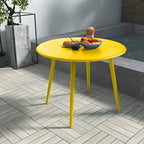 Modern Yellow Metal Outdoor Coffee Table – Round & Square Patio Table