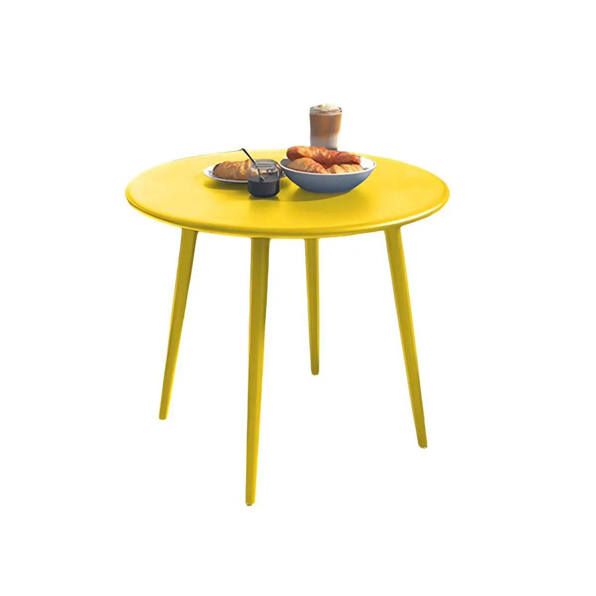 Modern Yellow Metal Outdoor Coffee Table – Round & Square Patio Table
