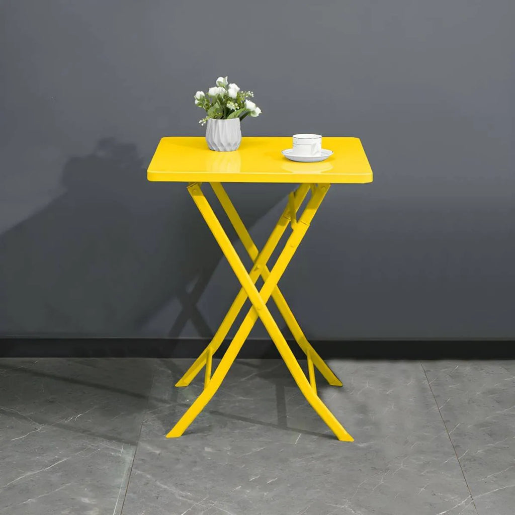 Modern Yellow Metal Outdoor Coffee Table – Round & Square Patio Table