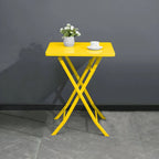 Modern Yellow Metal Outdoor Coffee Table – Round & Square Patio Table