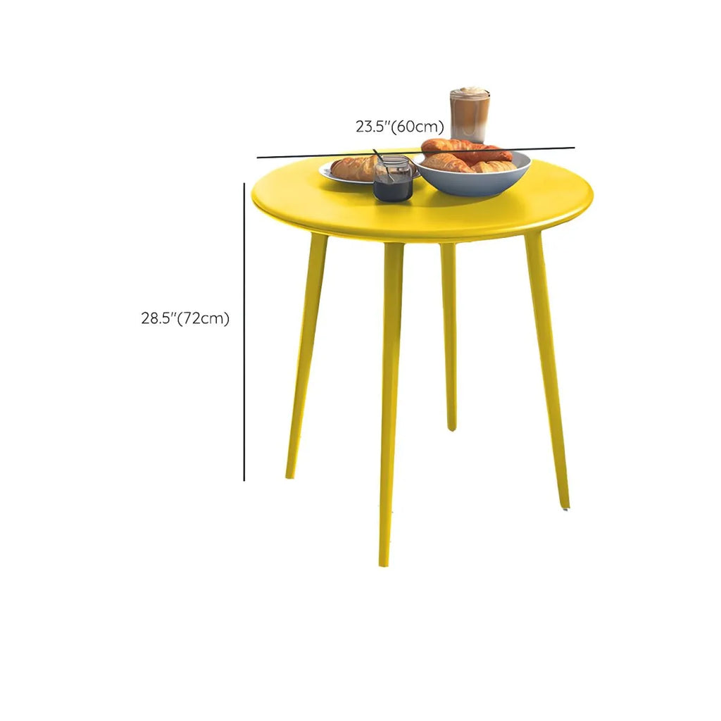 Modern Yellow Metal Outdoor Coffee Table – Round & Square Patio Table Dimensions