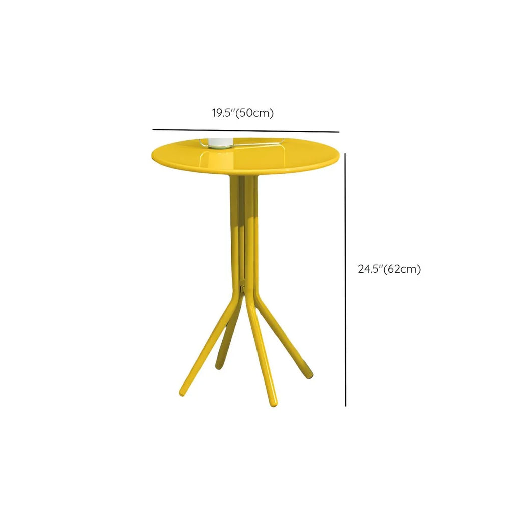 Modern Yellow Metal Outdoor Coffee Table – Round & Square Patio Table Dimensions