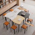 Modular Curved Conference Table Series with Rounded Edges and Metal Legs