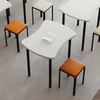 Modular Curved Conference Table Series with Rounded Edges and Metal Legs