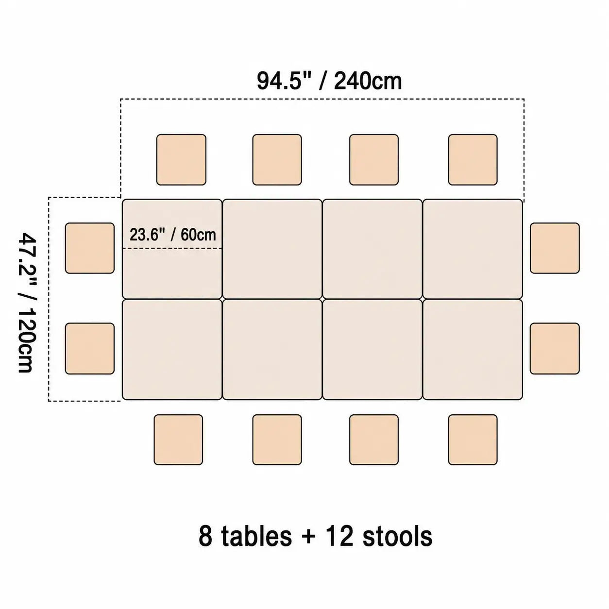 Modular Curved Conference Table Series with Rounded Edges and Metal Legs