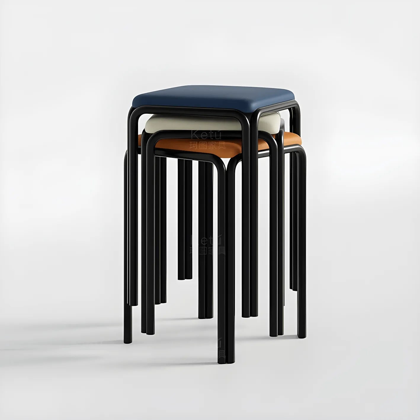 Modular Curved Conference Table Series with Rounded Edges and Metal Legs