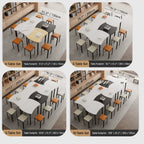 Modular Curved Conference Table Series with Rounded Edges and Metal Legs