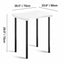 Modular Curved Conference Table Series with Rounded Edges and Metal Legs Dimensions