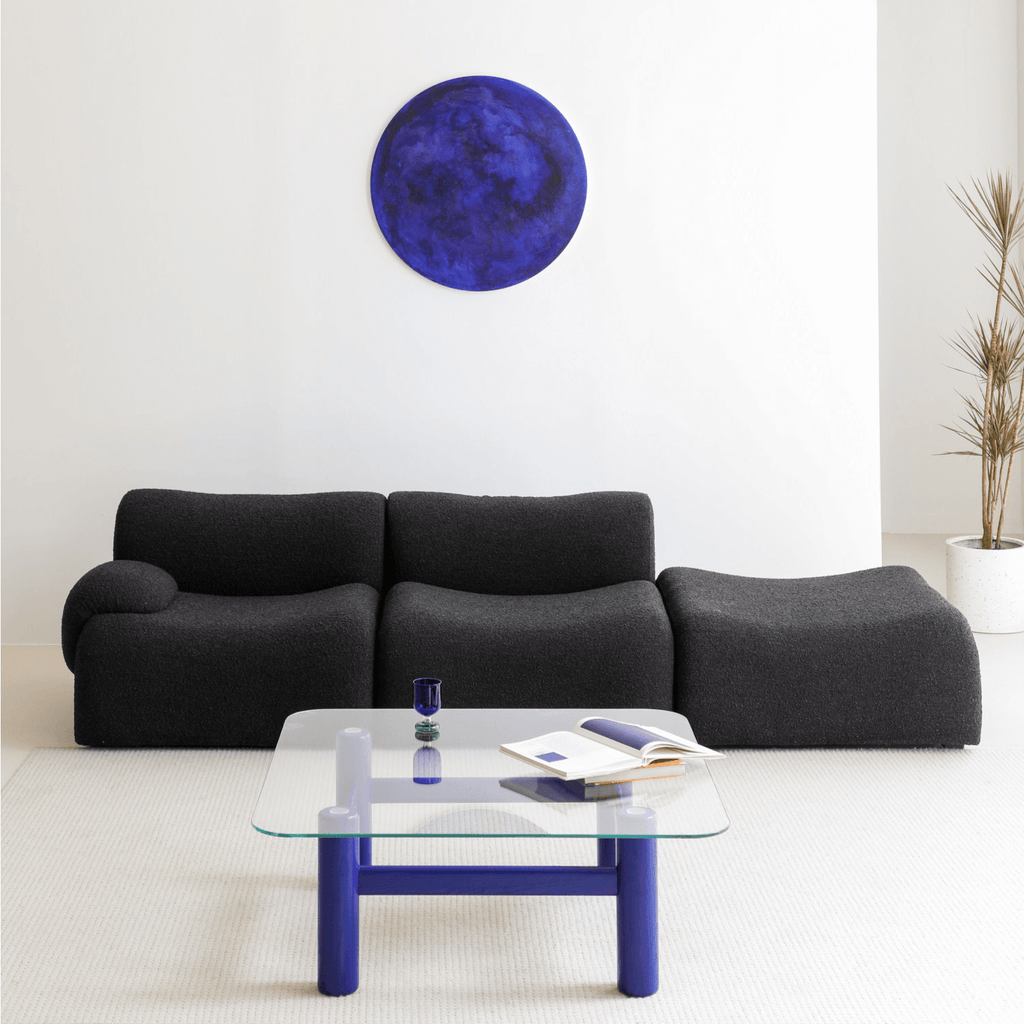 Modular Curved Sofa with Sherpa Upholstery Main Product Image