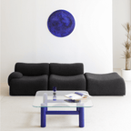 Modular Curved Sofa with Sherpa Upholstery Main Product Image