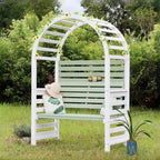 Modular Garden Bench in Weatherproof Wood: Seating, Table, or Trellis Arch