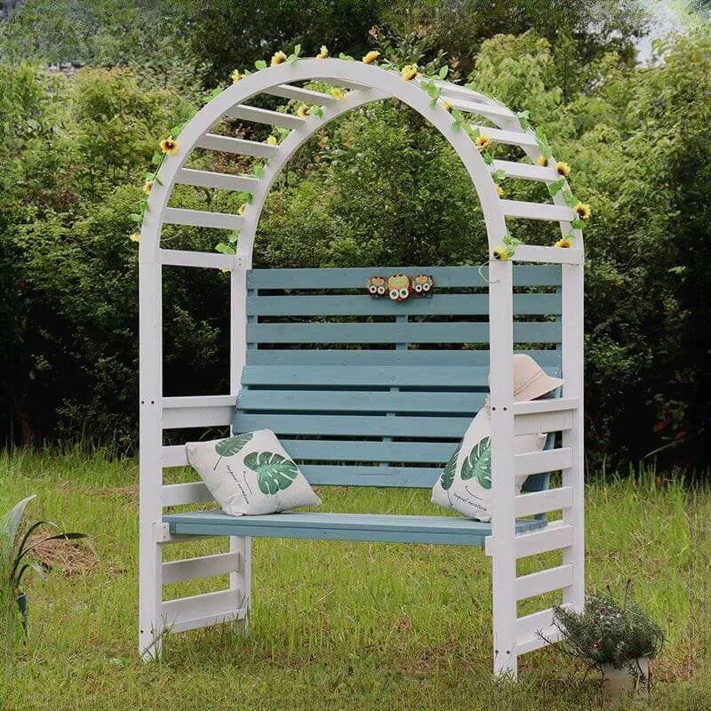 Modular Garden Bench in Weatherproof Wood: Seating, Table, or Trellis Arch