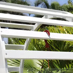 Modular Garden Bench in Weatherproof Wood: Seating, Table, or Trellis Arch