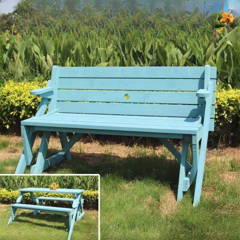 Modular Garden Bench in Weatherproof Wood: Seating, Table, or Trellis Arch Main Product Image