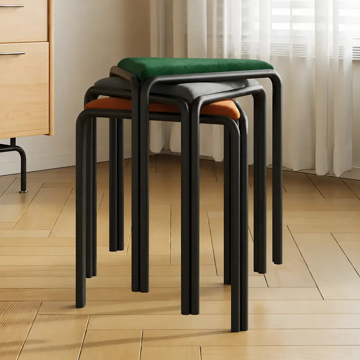 Modular Geometric Conference Desk Set with Cable Ports and Chairs