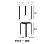 Modular Geometric Conference Desk Set with Cable Ports and Chairs Dimensions