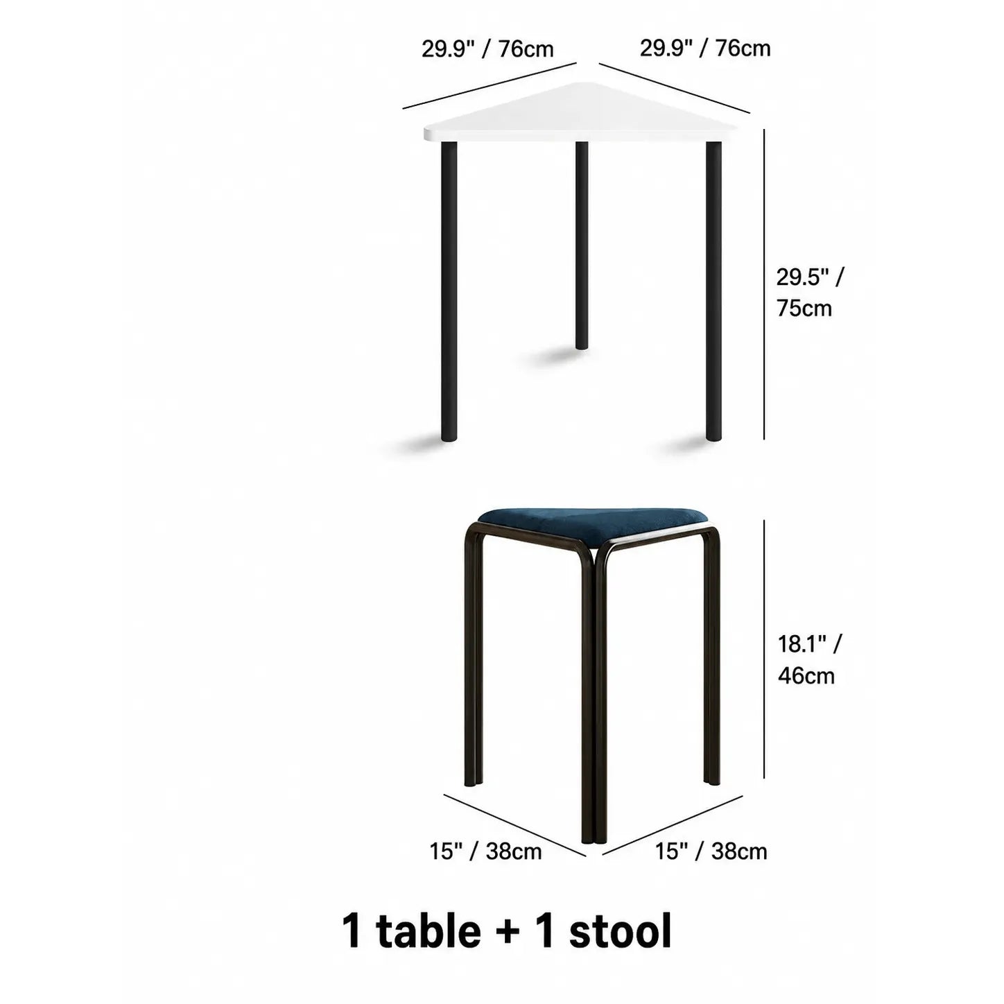 Modular Geometric Conference Desk Set with Cable Ports and Chairs Dimensions