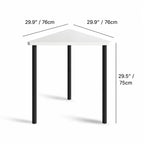 Modular Geometric Conference Desk Set with Cable Ports and Chairs Dimensions