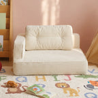 Modular Kids Corner Sofa in Textured Corduroy for Reading Nooks