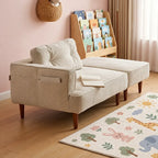 Modular Kids Corner Sofa in Textured Corduroy for Reading Nooks