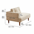 Modular Kids Corner Sofa in Textured Corduroy for Reading Nooks Dimensions