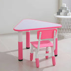 Modular Kids Writing Desk with Adjustable Height – Wood Top & Colorful Base