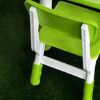 Modular Kids Writing Desk with Adjustable Height – Wood Top & Colorful Base