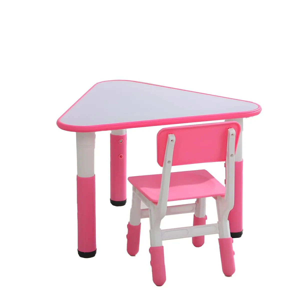Modular Kids Writing Desk with Adjustable Height – Wood Top & Colorful Base