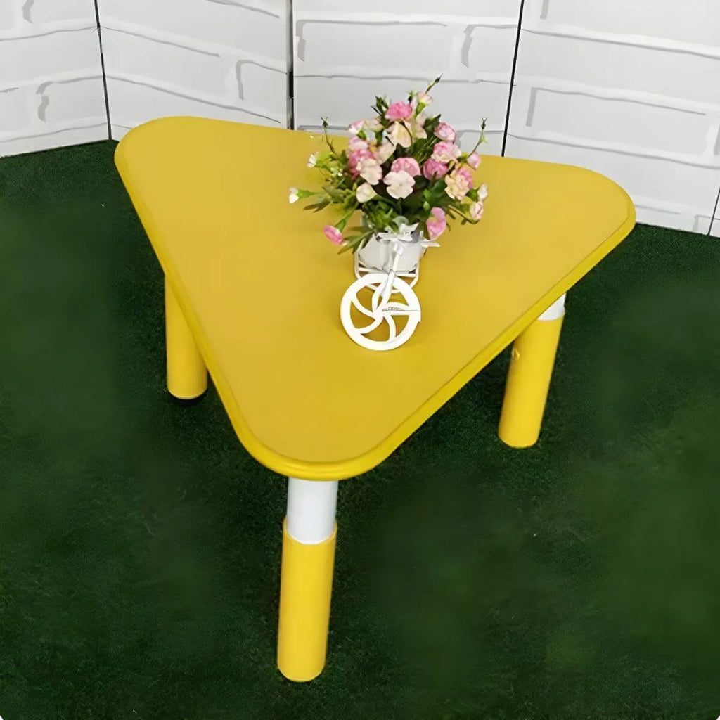 Modular Kids Writing Desk with Adjustable Height – Wood Top & Colorful Base