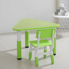 Modular Kids Writing Desk with Adjustable Height – Wood Top & Colorful Base