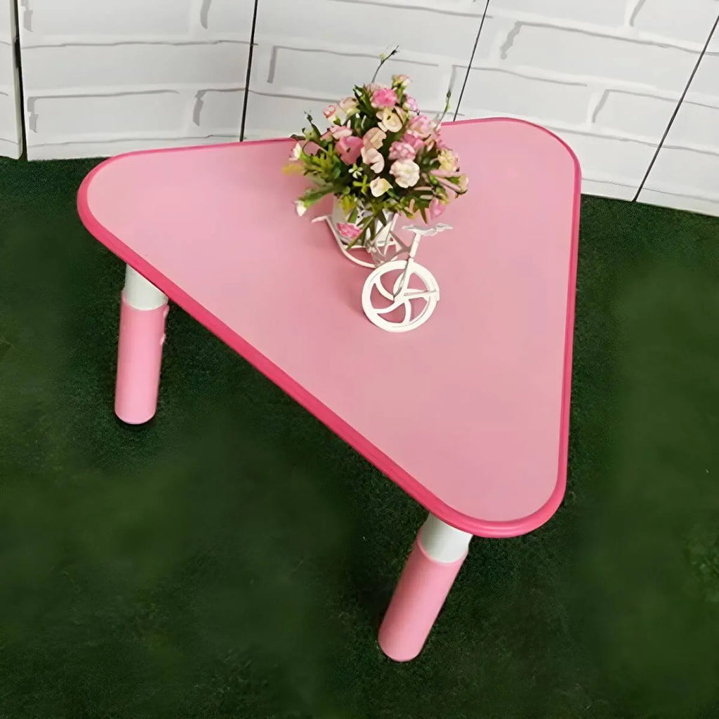 Modular Kids Writing Desk with Adjustable Height – Wood Top & Colorful Base