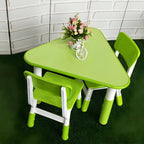 Modular Kids Writing Desk with Adjustable Height – Wood Top & Colorful Base