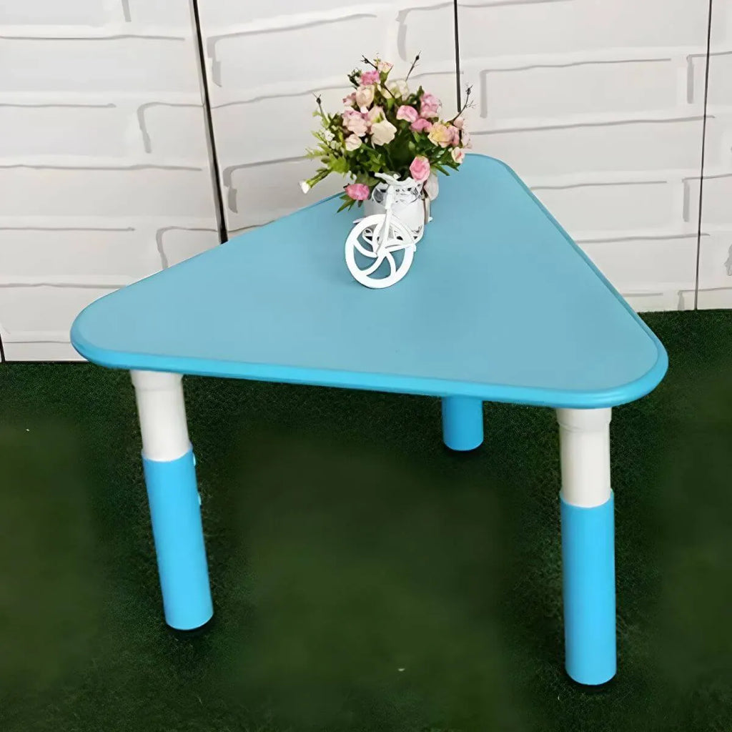 Modular Kids Writing Desk with Adjustable Height – Wood Top & Colorful Base
