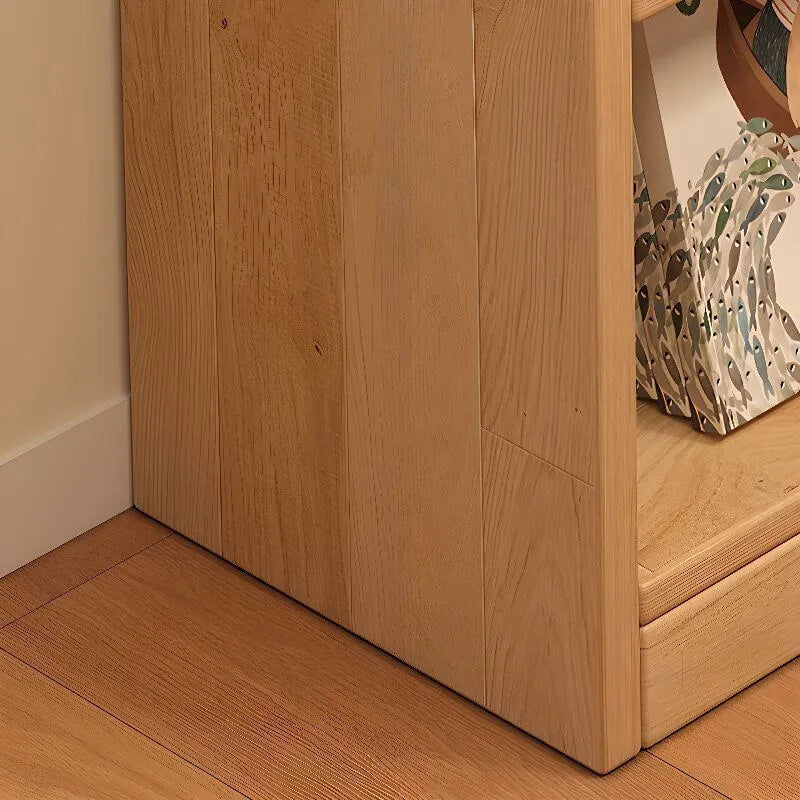 Modular Natural Pine Bookshelf – Modern Open Shelving Organizer