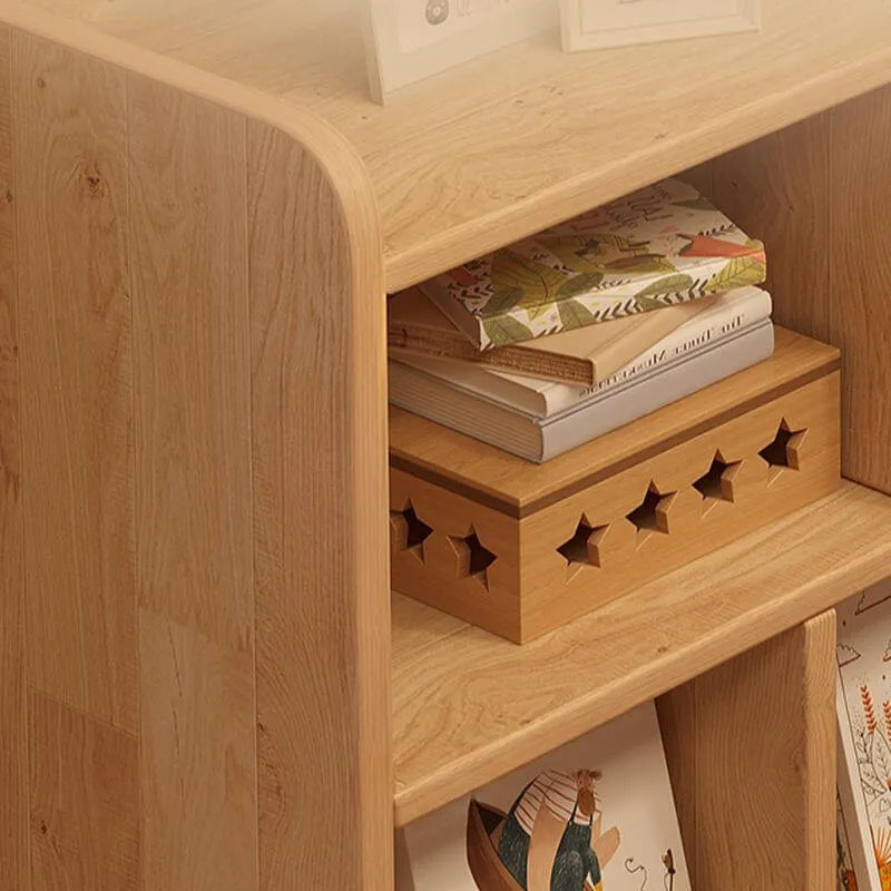 Modular Natural Pine Bookshelf – Modern Open Shelving Organizer