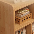 Modular Natural Pine Bookshelf – Modern Open Shelving Organizer
