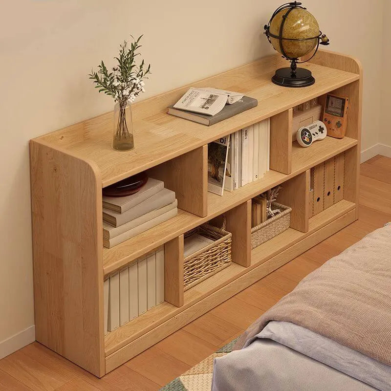 Modular Natural Pine Bookshelf – Modern Open Shelving Organizer