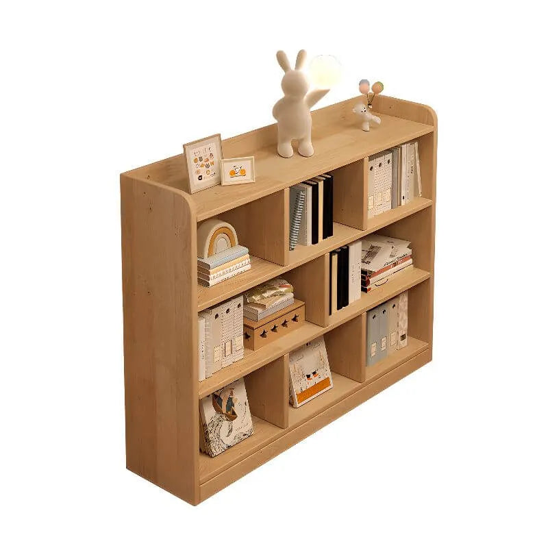 Modular Natural Pine Bookshelf – Modern Open Shelving Organizer
