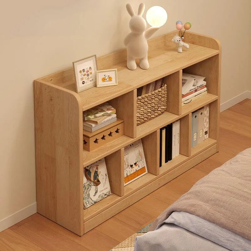 Modular Natural Pine Bookshelf – Modern Open Shelving Organizer