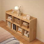 Modular Natural Pine Bookshelf – Modern Open Shelving Organizer