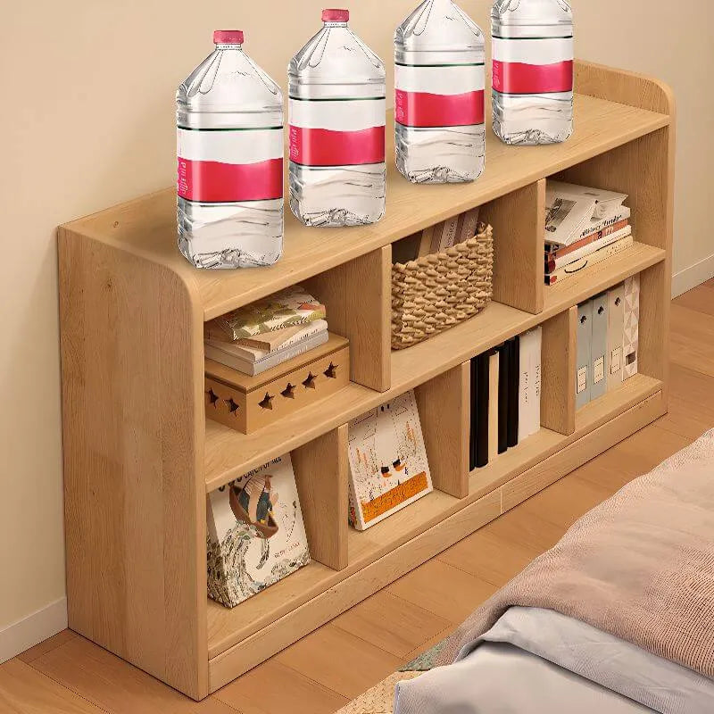 Modular Natural Pine Bookshelf – Modern Open Shelving Organizer Imagen secundaria del producto