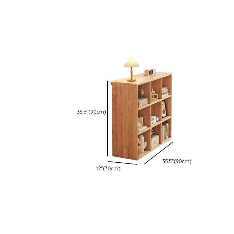 Modular Natural Pine Bookshelf – Modern Open Shelving Organizer Dimensions