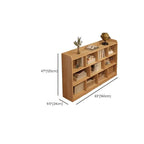 Modular Natural Pine Bookshelf – Modern Open Shelving Organizer Dimensions