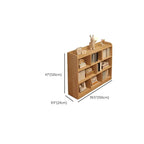 Modular Natural Pine Bookshelf – Modern Open Shelving Organizer Dimensions
