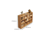 Modular Natural Pine Bookshelf – Modern Open Shelving Organizer Dimensions