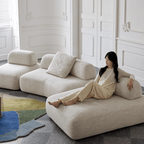 Modular Pebble Sofa with Movable Backs for Flexible Living Spaces