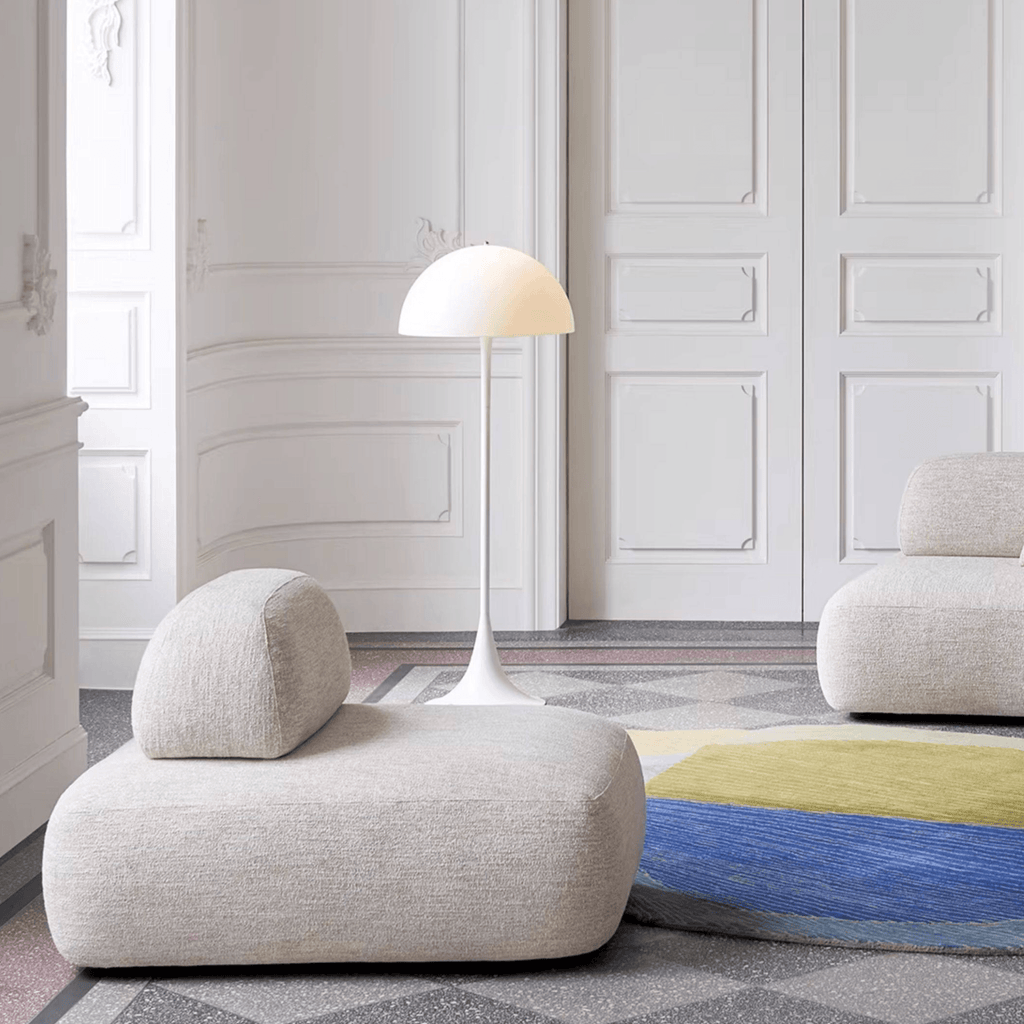 Modular Pebble Sofa with Movable Backs for Flexible Living Spaces