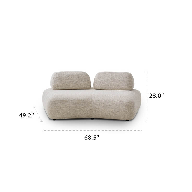 Modular Pebble Sofa with Movable Backs for Flexible Living Spaces Dimensions Imagen principal del producto