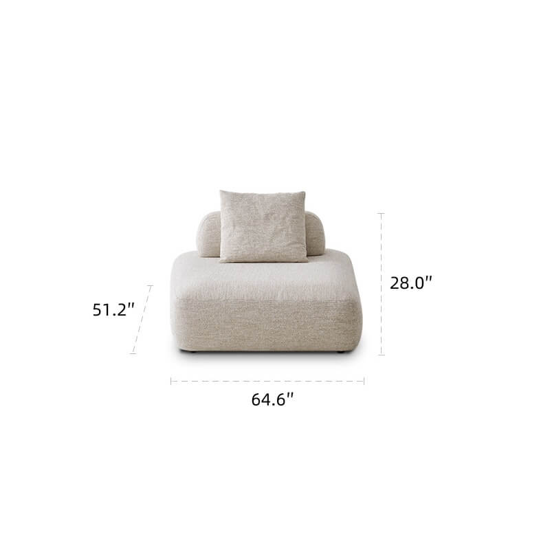 Modular Pebble Sofa with Movable Backs for Flexible Living Spaces Dimensions